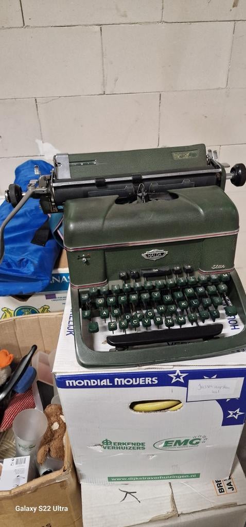 Retro typemachine Halda – groen – decoratief, Ophalen of Verzenden