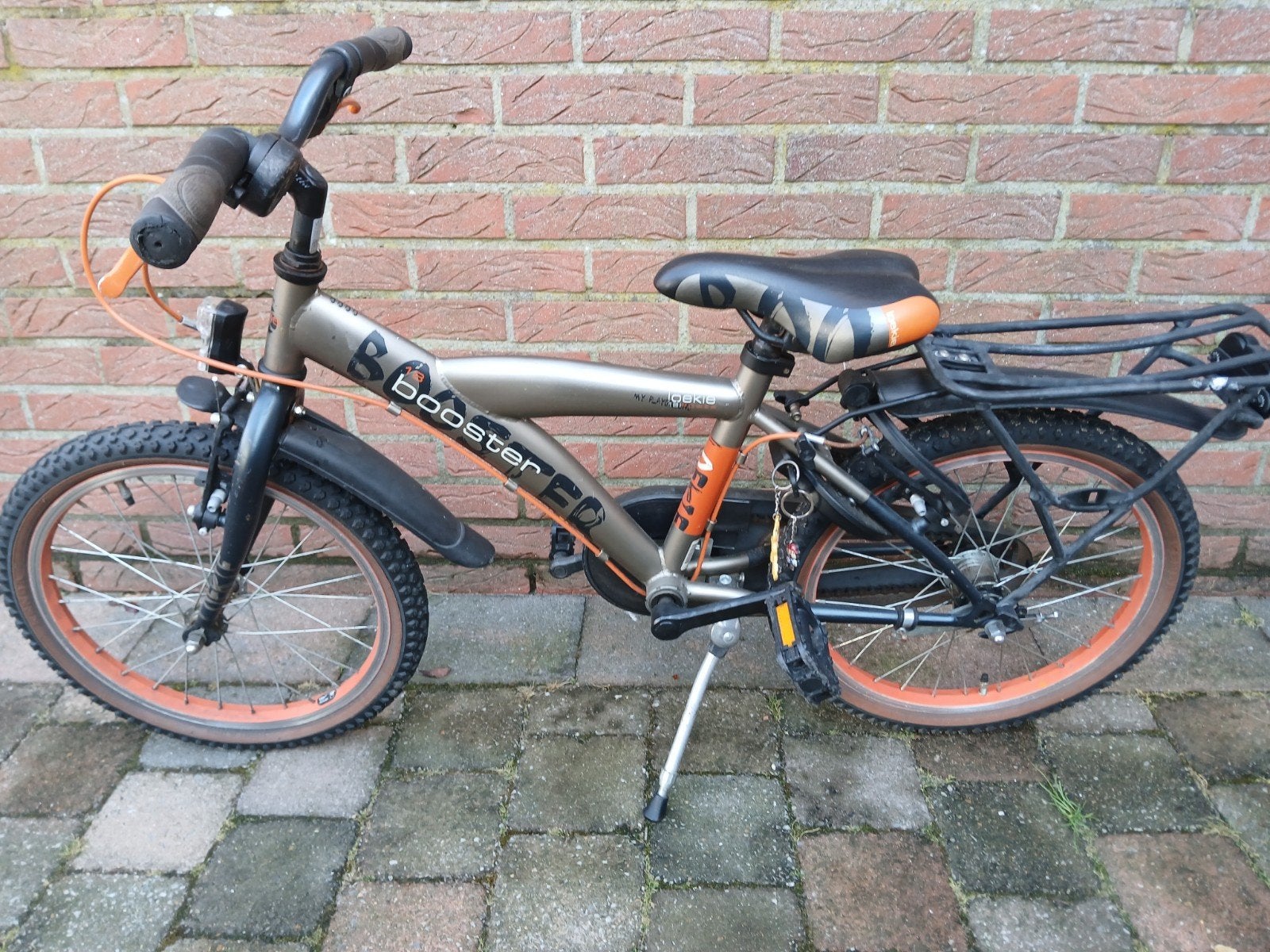 Loekie Booster 18 inch kinderfiets - Gebruikt, Ophalen, Velgrem, Loekie, 16 tot 20 inch