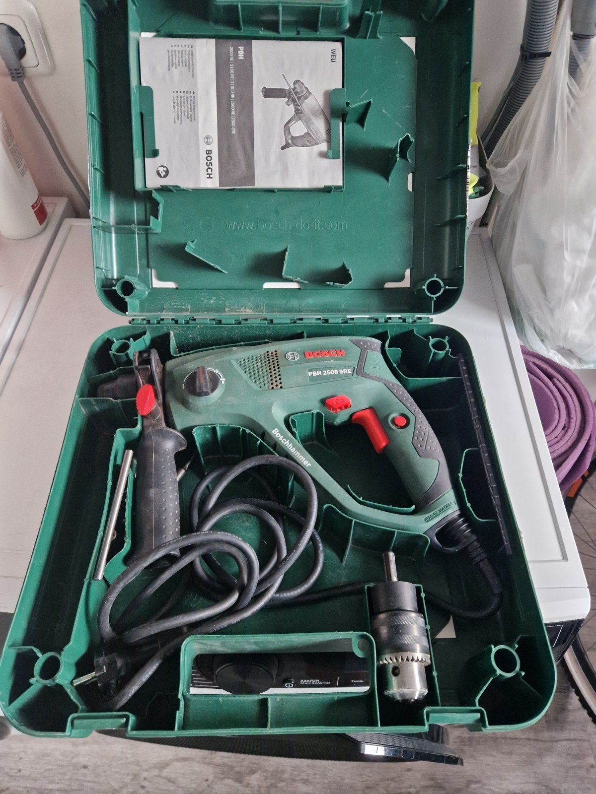 Bosch PBH 2500 SRE Boorhamer SDS, Boor- en/of Breekhamer, Ophalen of Verzenden, Variabele snelheid, Gebruikt