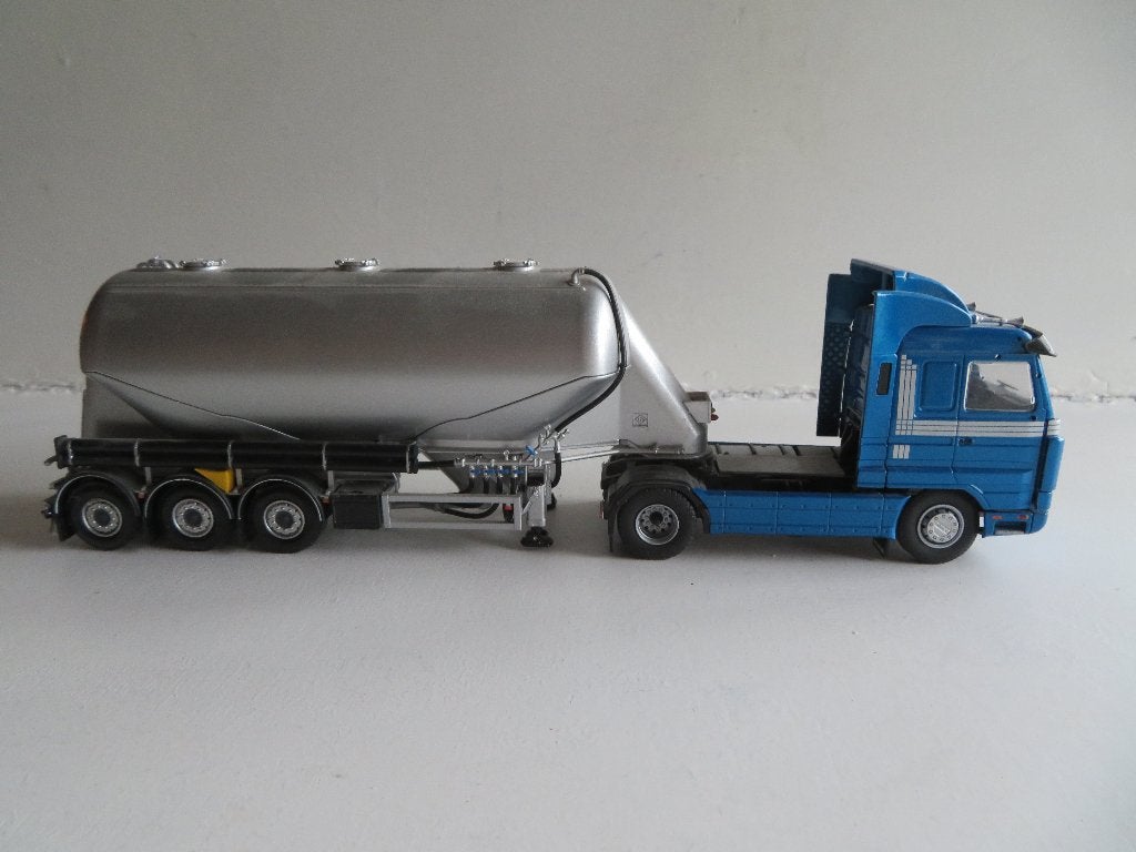 Tekno Scania Streamline 143 en Feldbinder Silo aanhanger, Ophalen of Verzenden, Zo goed als nieuw, Bus of Vrachtwagen, Tekno
