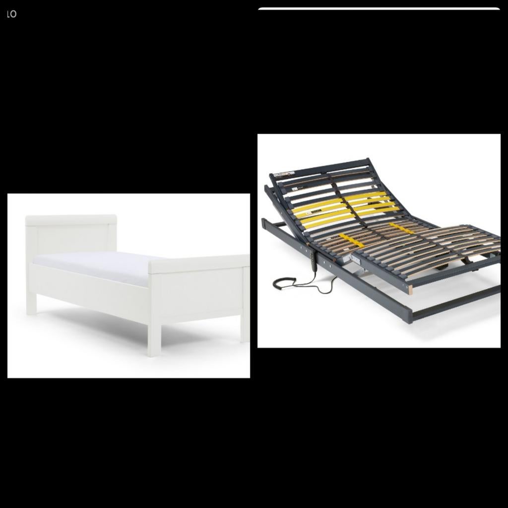 Mooi senioren bed, Ophalen, 90 cm, Eenpersoons, Wit