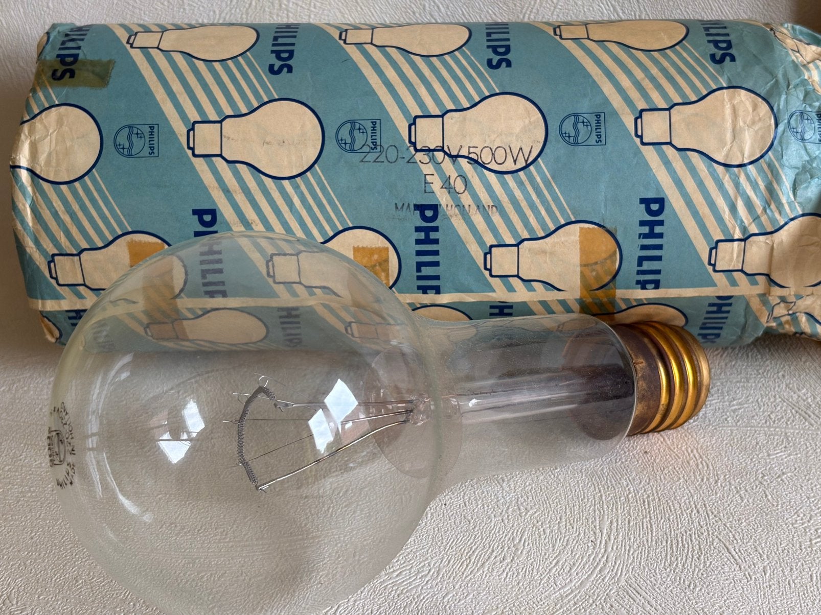 Vintage Philips Gloeilamp 500W E40 - Nieuw in Doos, Ophalen of Verzenden
