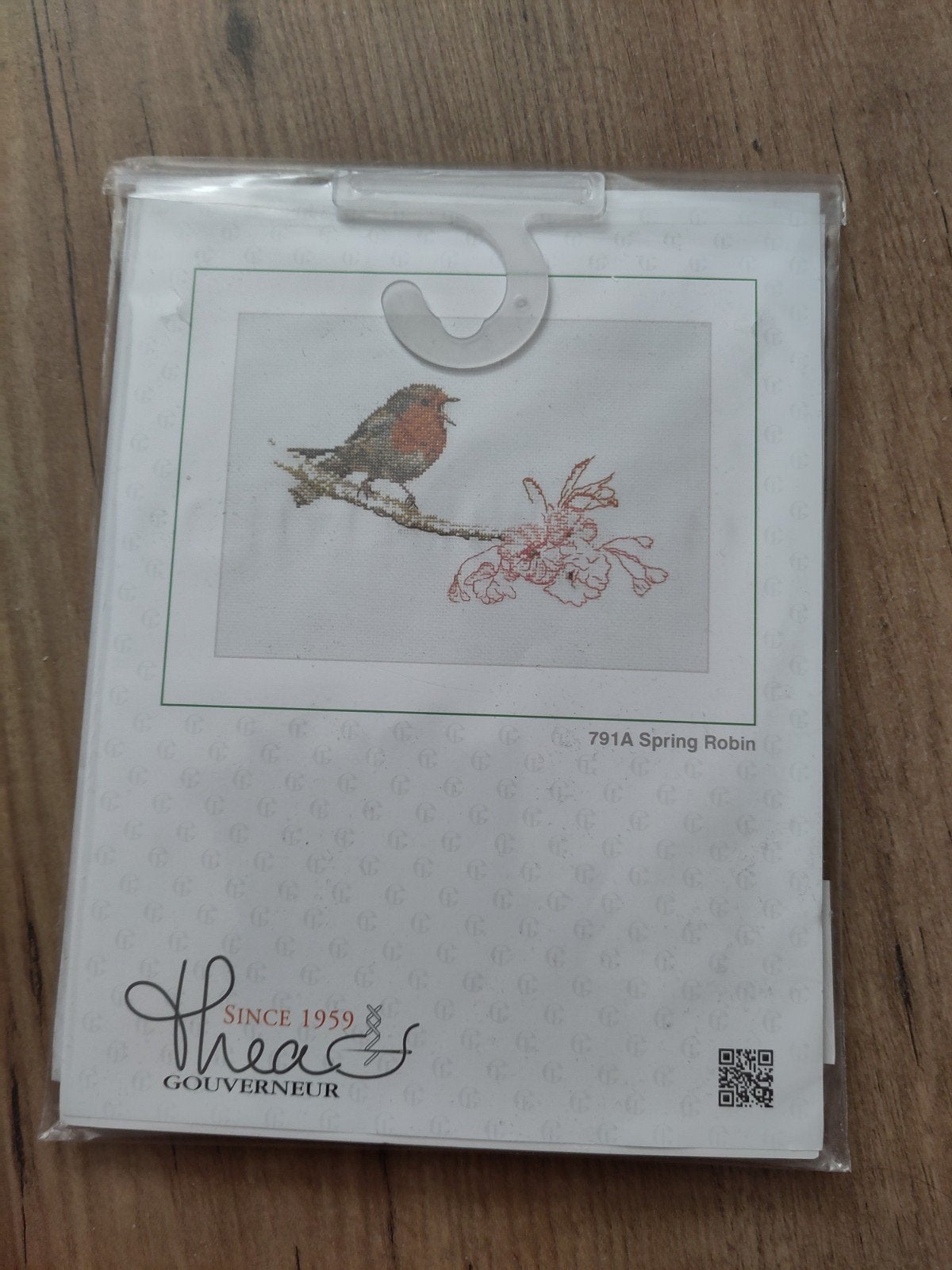 Thea Gouverneur Spring Robin borduurpakket nieuw, Ophalen of Verzenden, Nieuw, Handborduren, Borduurpakket