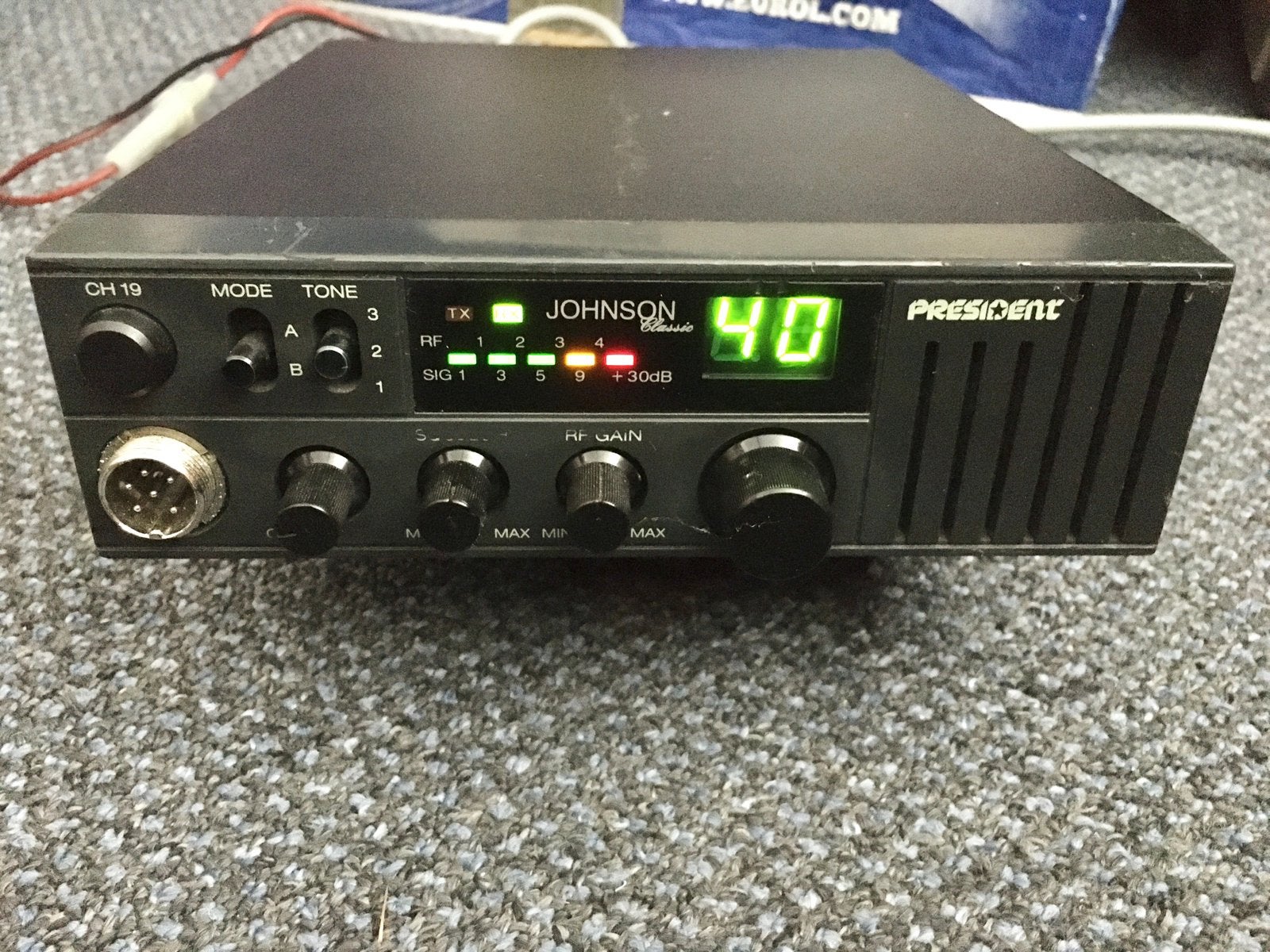 27 mc president johnson 120 ch fm am pr incl vzk, Ophalen of Verzenden, Zender en Ontvanger