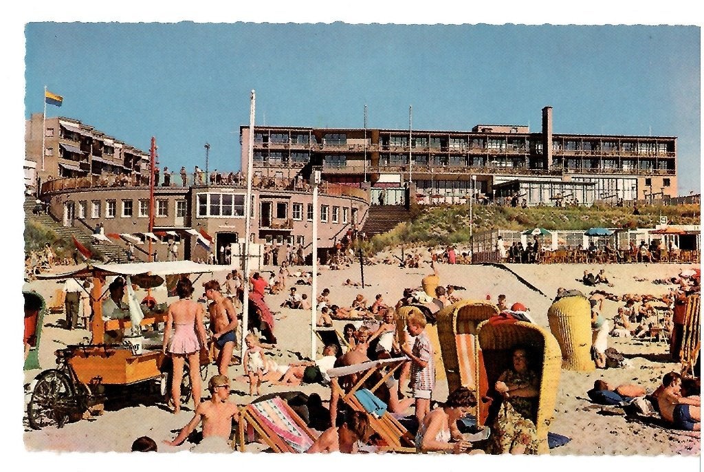Zandvoort aan Zee - Strandgezicht met Hotel Bouwes, Ophalen of Verzenden, Voor 1920, Ongelopen, Noord-Holland