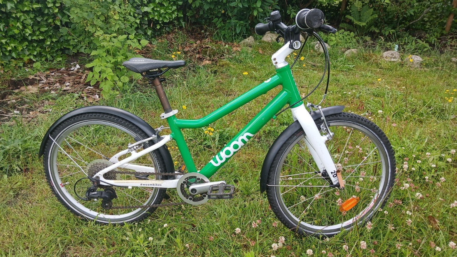 Woom, 20 inch kinderfiets, Ophalen, Staal, V-brakes, Zo goed als nieuw
