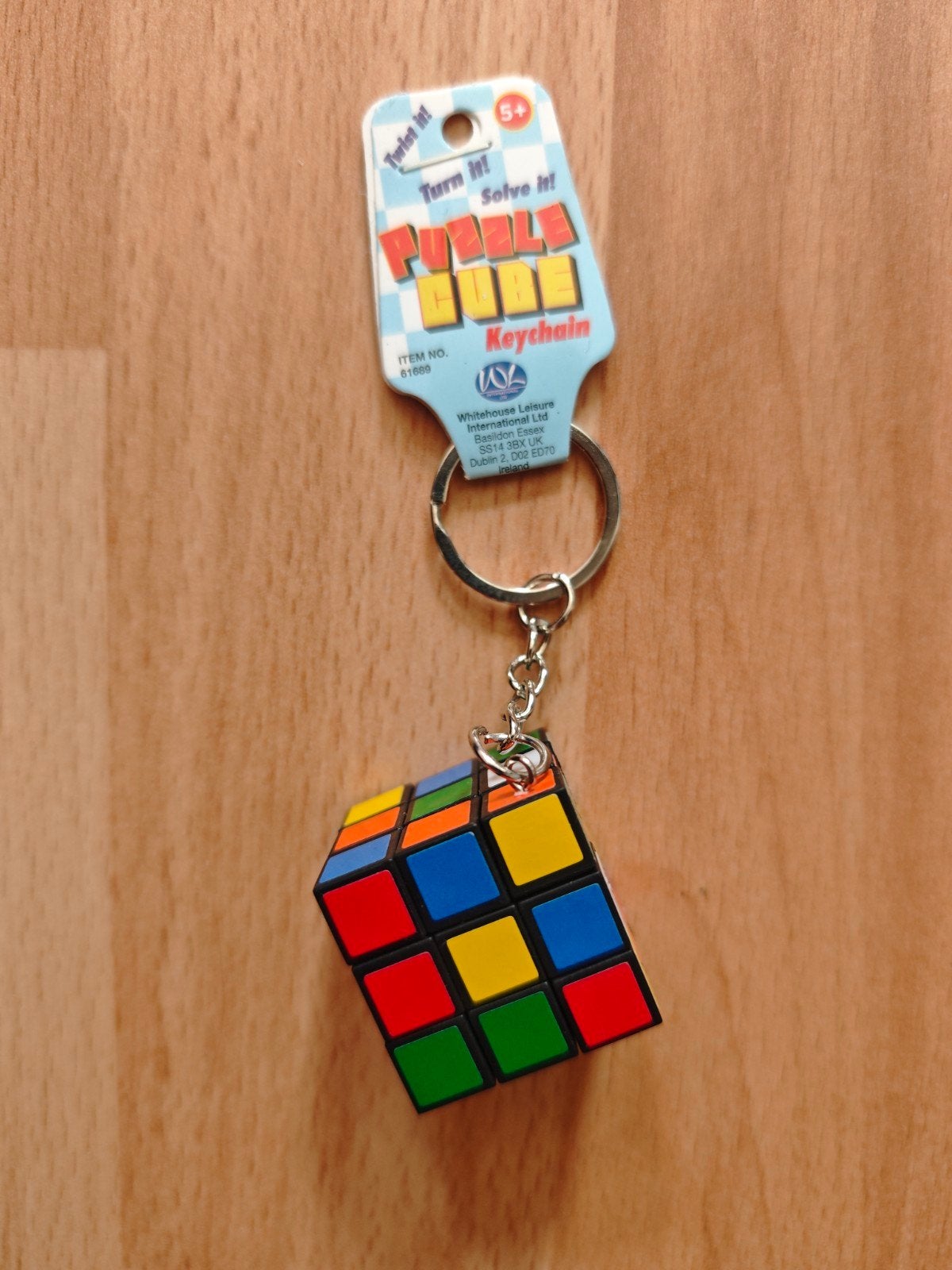 Sleutelhanger Rubik cube kan zsm weg!, Ophalen of Verzenden