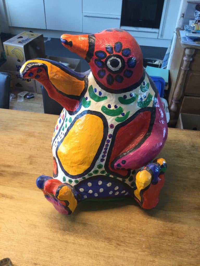 Fantasie vogel van papier maché, Ophalen of Verzenden