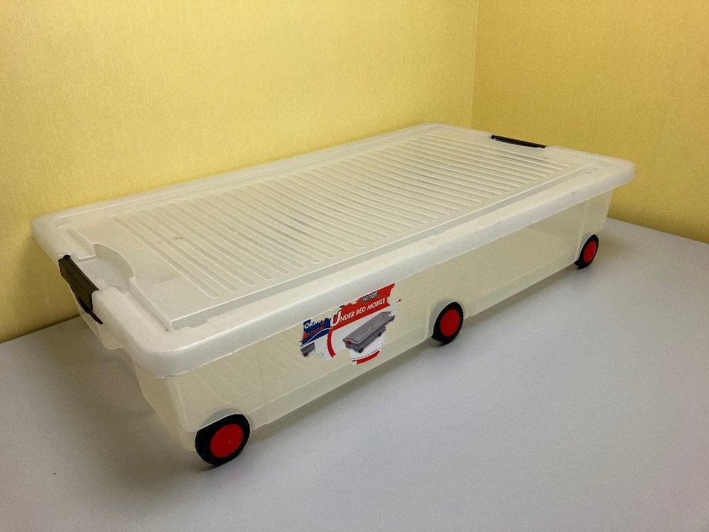 Sterk krat opbergbak opbergbox op wieltjes - 80 x 45 x 17 cm, Ophalen, 40 tot 60 cm, Minder dan 35 cm, 75 tot 100 cm