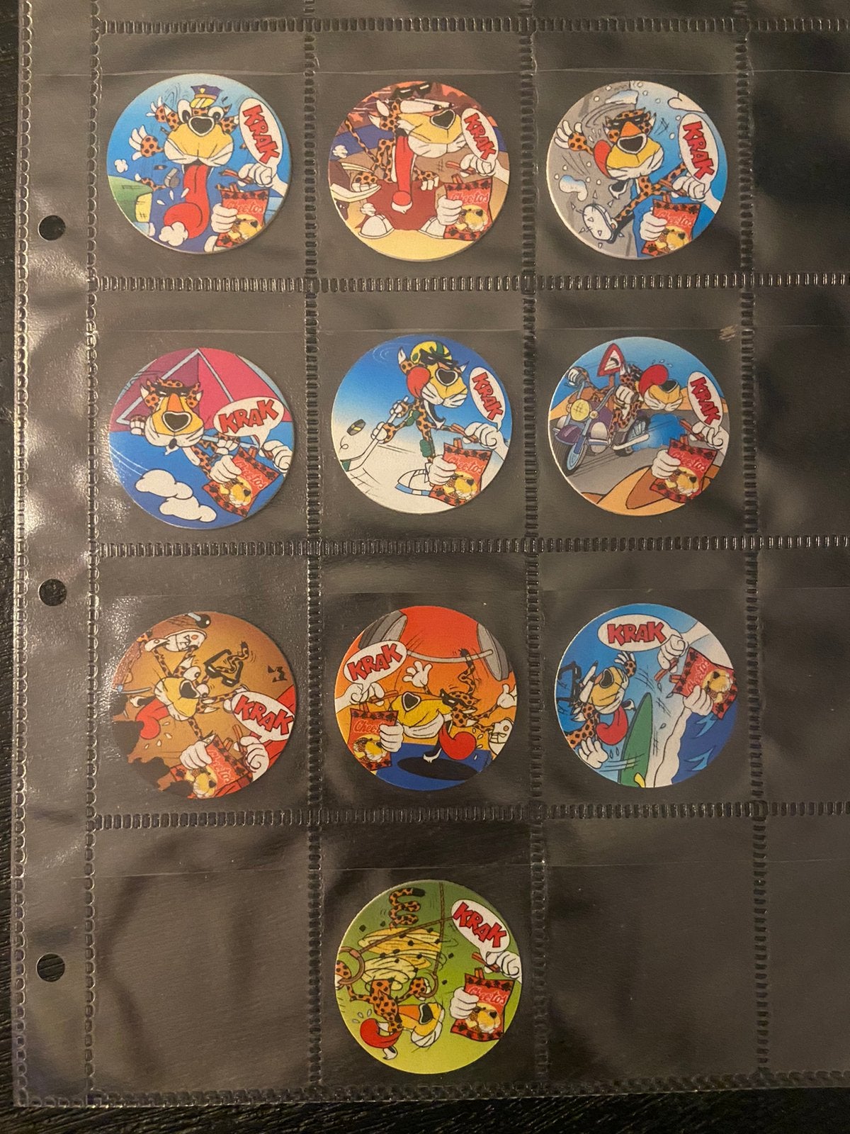 Chester Cheetos Pepsi Flippos, set van 10, Verzamelen, Ophalen of Verzenden, Chester Cheetos, Losse flippo's
