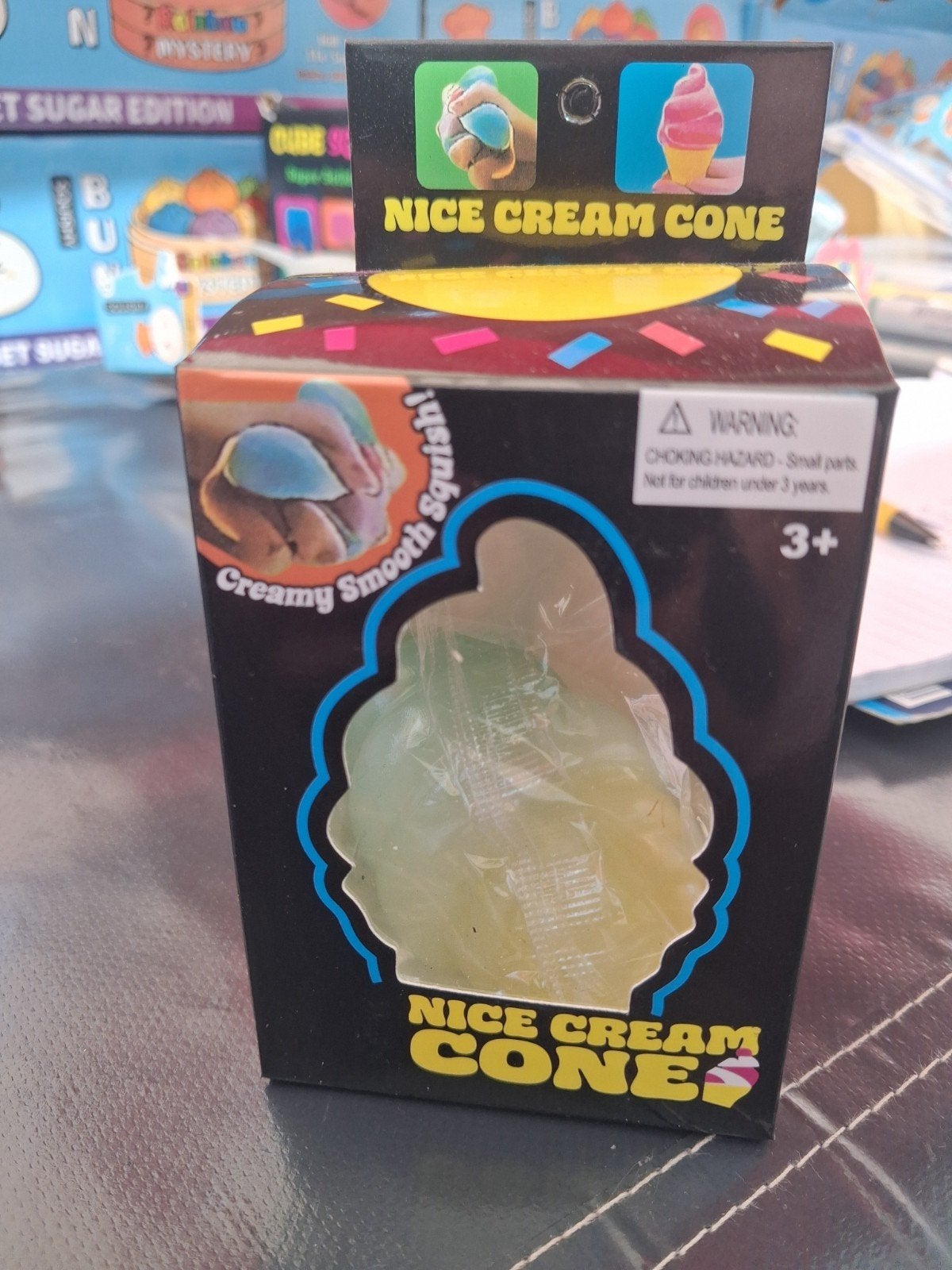 Nice Cream Cone Squishy - Stressverlichter, Kinderen en Baby's, Speelgoed | Overig, Nieuw, Jongen of Meisje, Ophalen of Verzenden