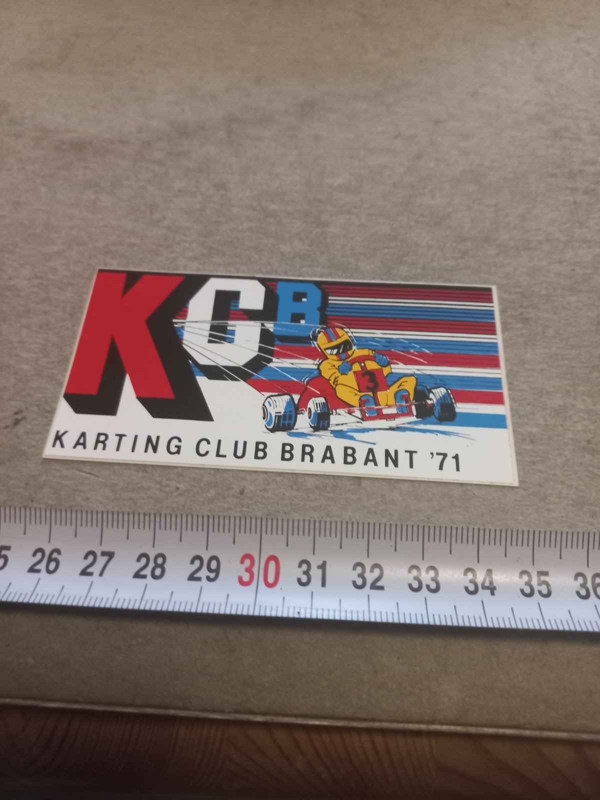 Vintage Karting Club Brabant '71 Sticker, Verzamelen, Stickers, Ophalen of Verzenden, Gebruikt, Overige typen