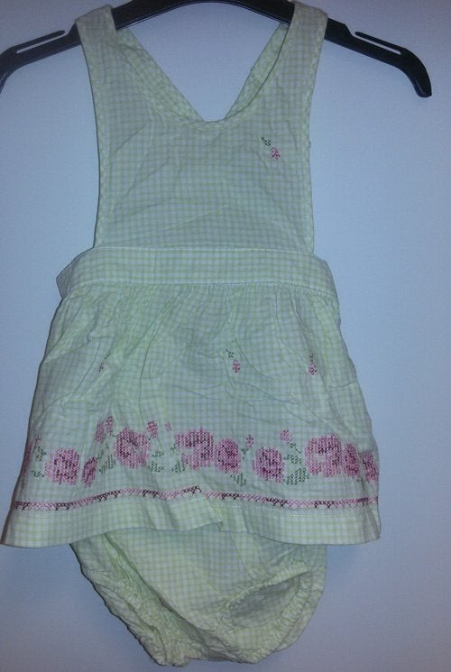 Groen/wit Gymboree jurkje+broekje maat 62 *NIEUW* (0467) a, Meisje, Nieuw, Ophalen of Verzenden, Jurkje of Rokje