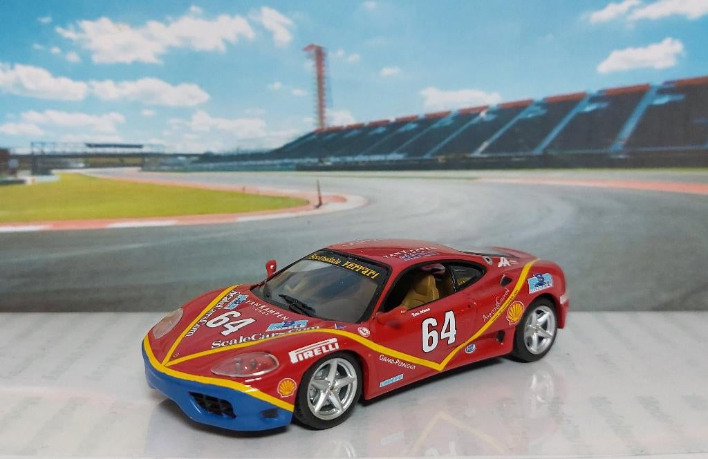 1:43 Ferrari 360 Modena #64 Ferrari Challenge 2000 Ron Adams, Hobby en Vrije tijd, Modelauto's | 1:43, Ophalen of Verzenden, Gebruikt