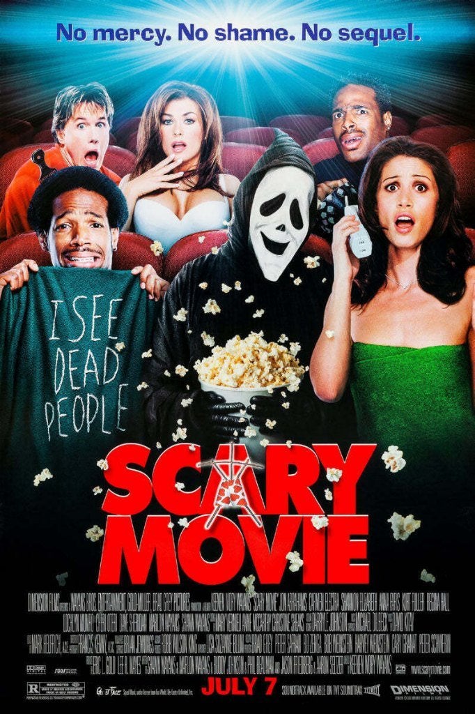 Scary Movie : Film poster, Ophalen, Rechthoekig Staand, Deurposter of groter, Zo goed als nieuw