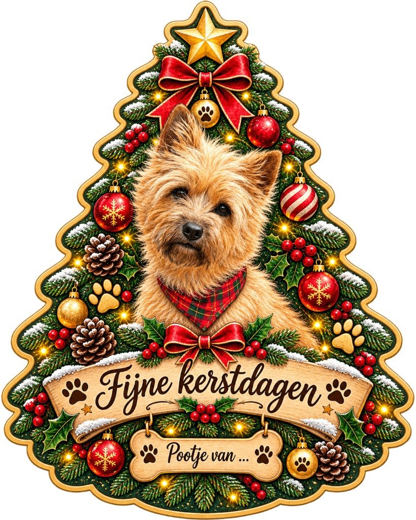 kerststicker gepersonaliseerd vanaf foto huisdier, Verzenden, Nieuw