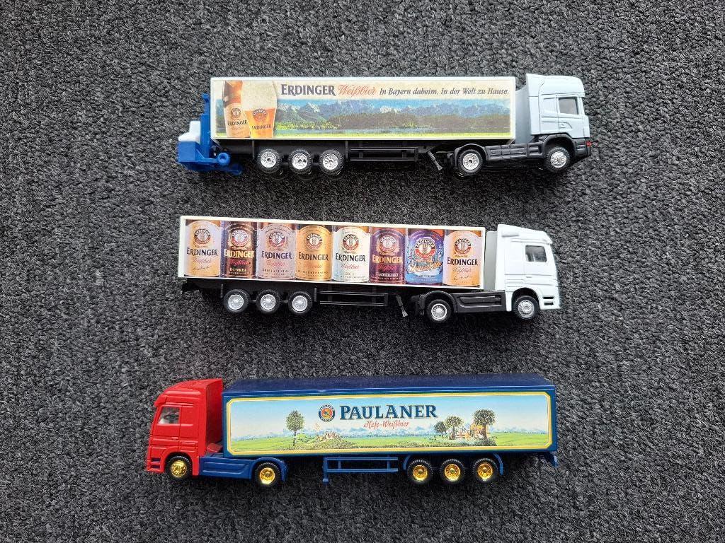 Vrachtwagens Erdinger Weißbier en Paulaner Hefe Weißbier, Ophalen of Verzenden, Gebruikt, Overige typen, Overige merken