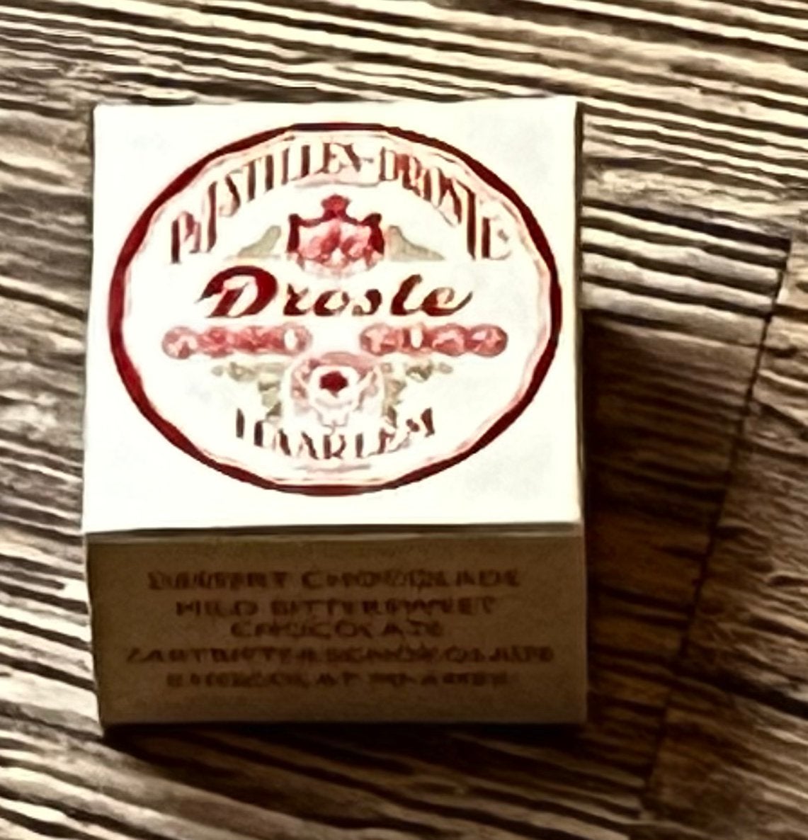 naoorlogs doosje  monster Droste Haarlem chocolade, Ophalen of Verzenden, Zo goed als nieuw, Verpakking