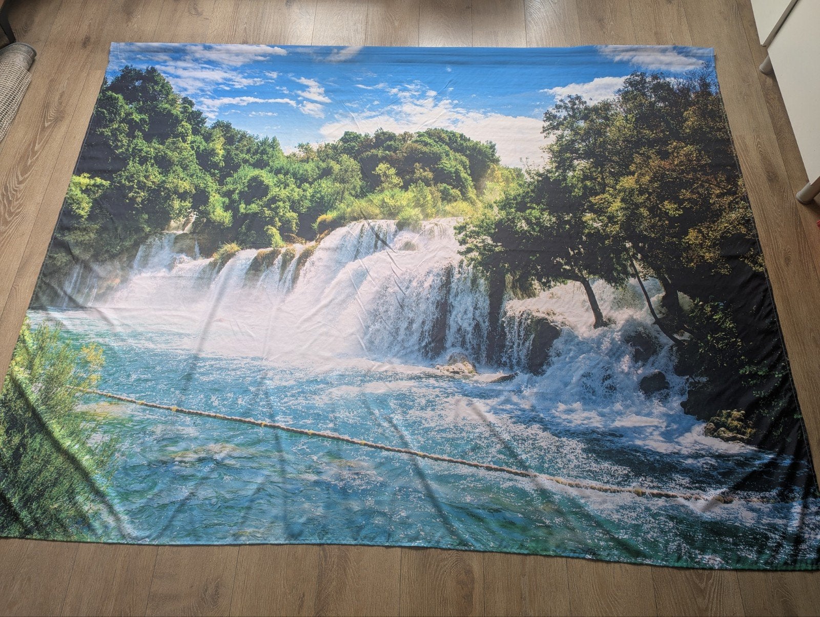 Wanddoek waterval 230x180 cm, Huis en Inrichting, Woonaccessoires | Schilderijen, Tekeningen en Foto's, Ophalen, Zo goed als nieuw