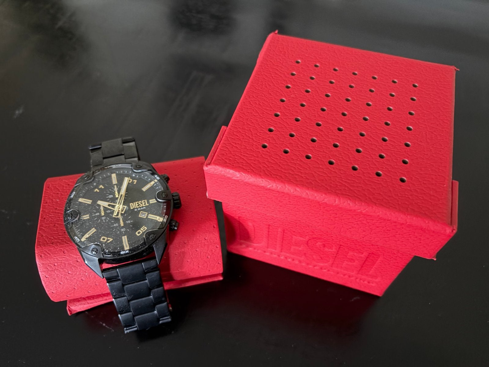 Nieuw Diesel horloge, weinig gebruikt, Overige merken, Staal, Polshorloge, Ophalen of Verzenden