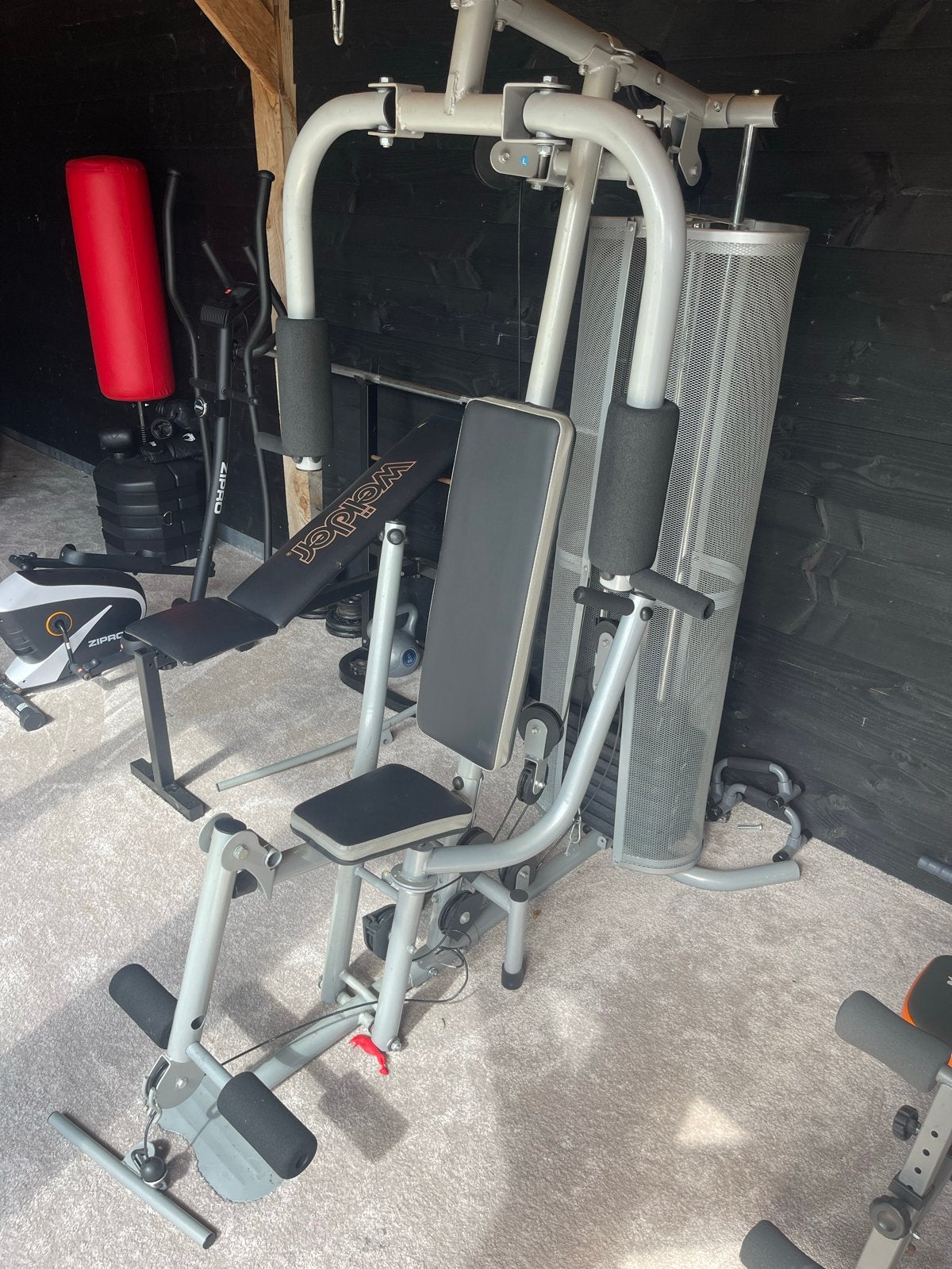 Krachtstation met bankje en Wonder Core, Sport en Fitness, Ophalen, Gebruikt, Krachtstation, Armen