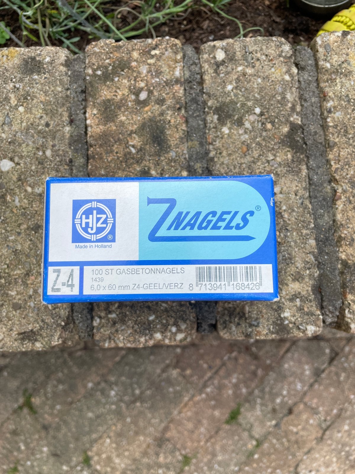 HJ Z-Nagels Gasbetonnagels 6.0 x 60 mm (100 stuks), Doe-het-zelf en Verbouw, IJzerwaren en Bevestigingsmiddelen, Ophalen of Verzenden