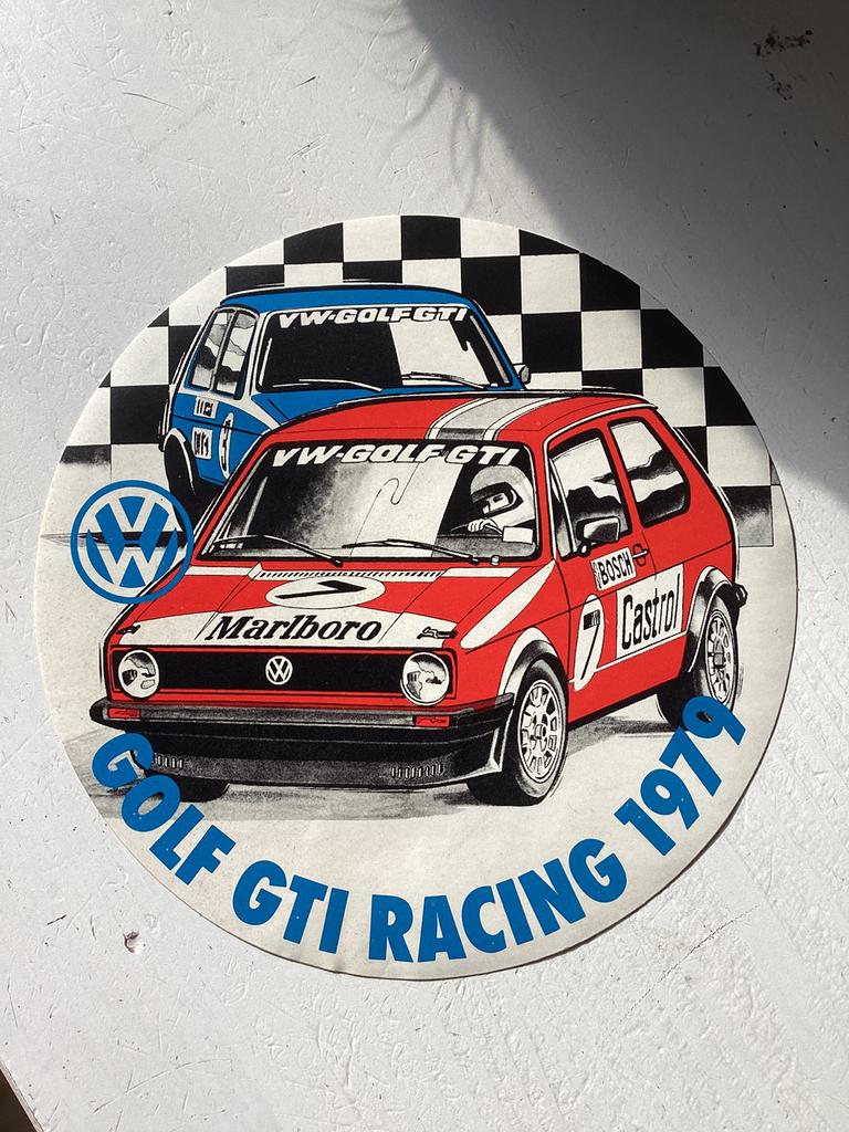 Sticker Volkswagen Golf GTI Racing 1979, Verzenden, Zo goed als nieuw, Sport