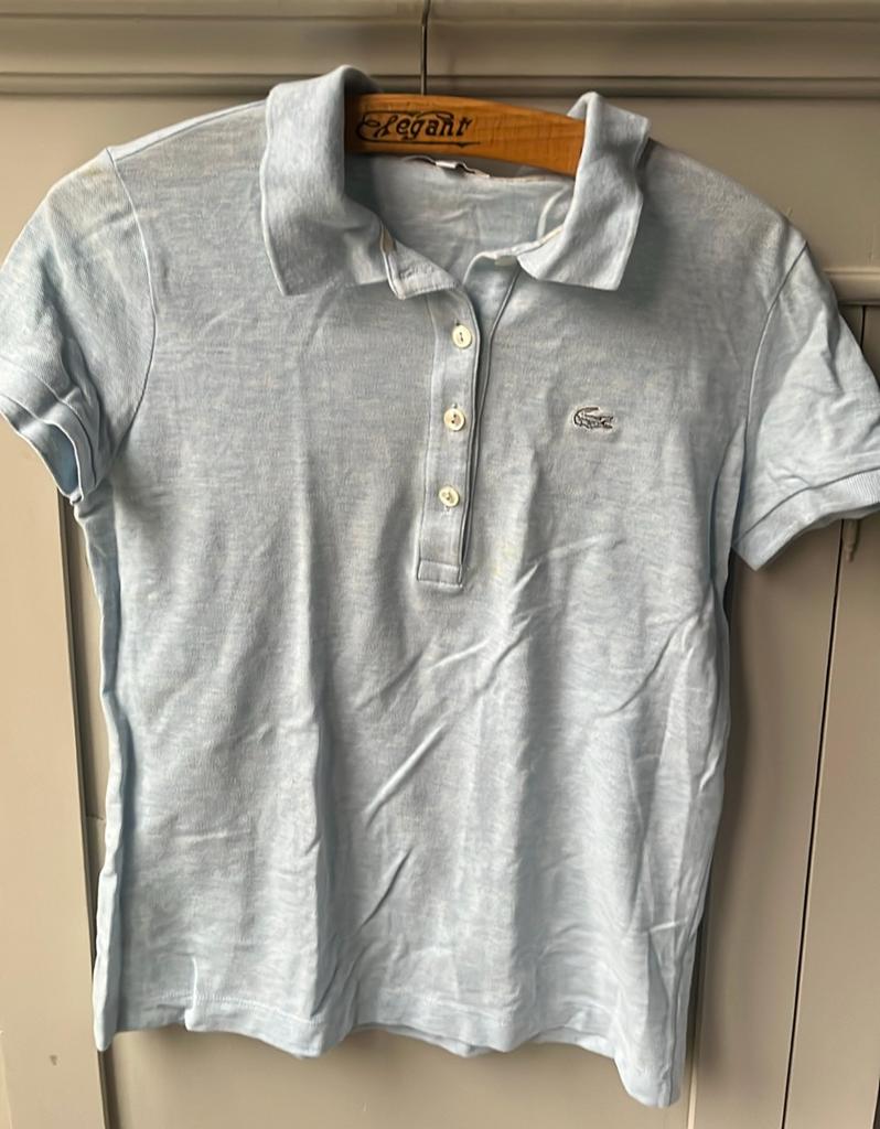 Lacoste polo m, Kleding | Dames, Maat 38/40 (M), Blauw, Ophalen of Verzenden, Korte mouw