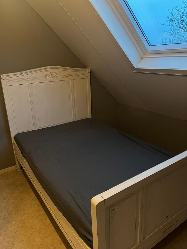Twijfelaar, leuk meidenbed., Ophalen, Wit, Tweepersoons, 120 cm