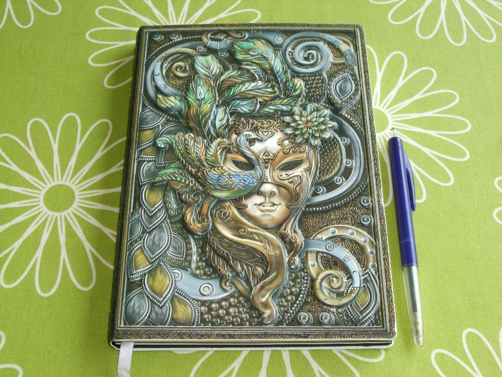 Nieuw: Dagboek / notitieboek met een 3D maskerontwerp, Diversen, Schrijfwaren, Ophalen of Verzenden, Nieuw