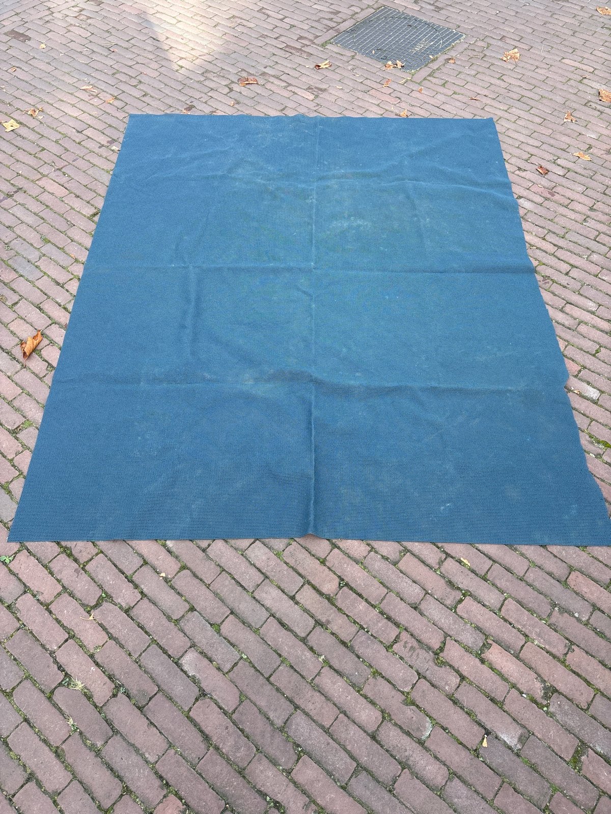 Blauw grondzeil voor tent of caravan 1.90m x 2.50m, Ophalen, Gebruikt