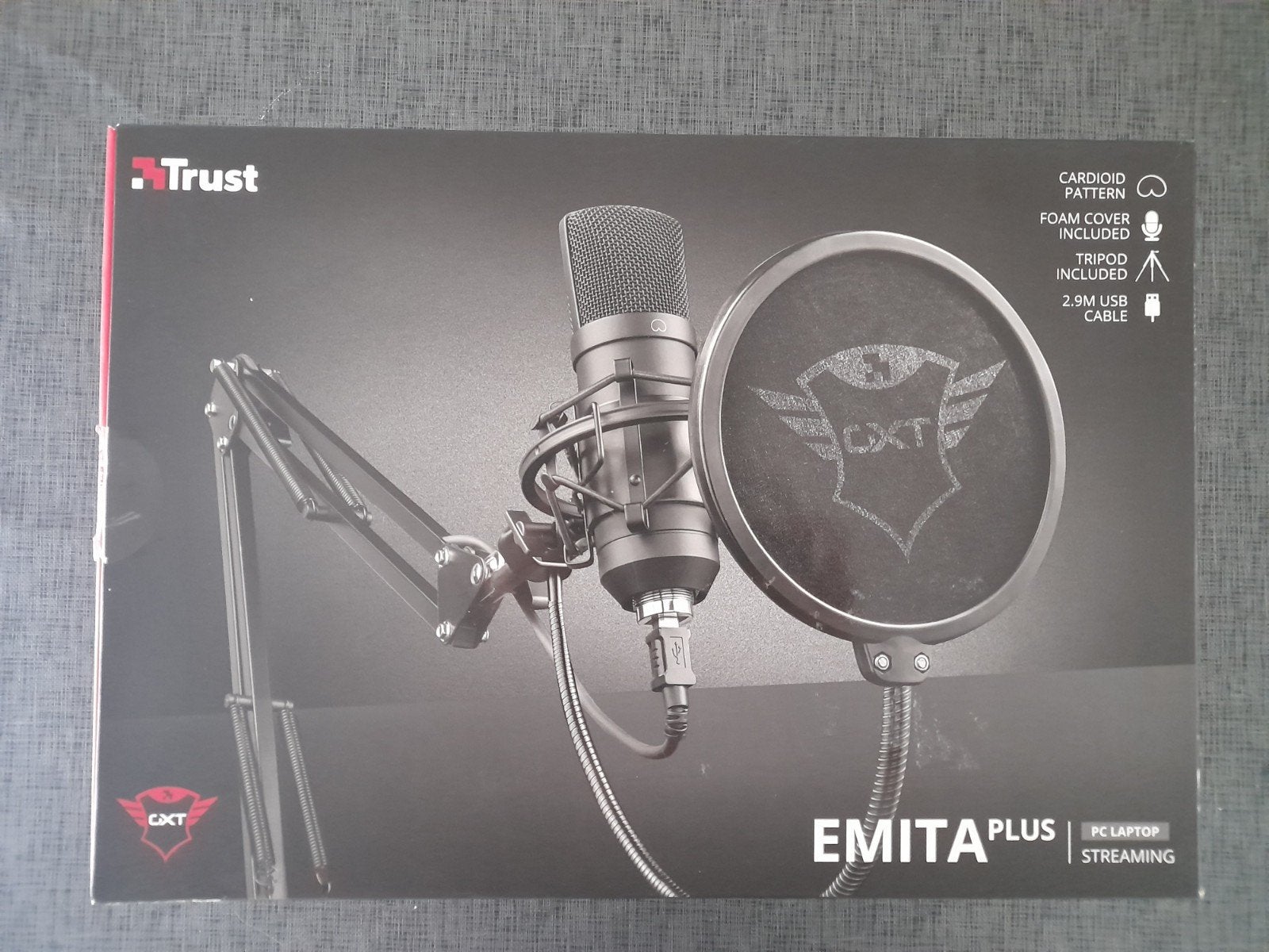 Trust Emita Plus GXT 252+ Streaming Microfoon voor PC/Laptop, Ophalen of Verzenden, Nieuw, Studiomicrofoon