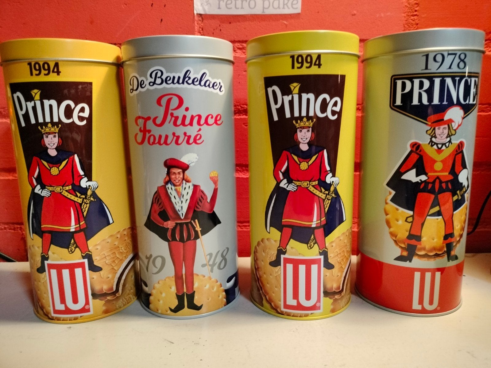 Vintage Prince koekblikken - Set van 4, Verzamelen, Ophalen of Verzenden, Gebruikt, Koek(jes)