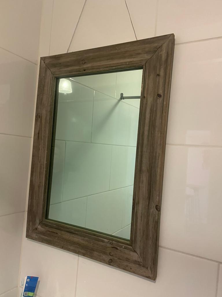 Spiegel sloophout, Ophalen, Zo goed als nieuw, Rechthoekig, Minder dan 100 cm