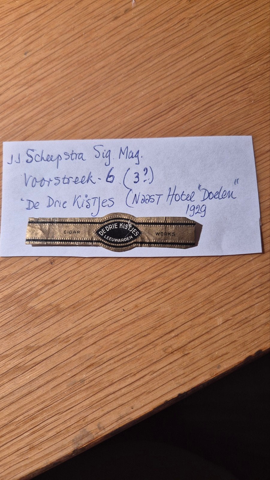 Sigarenbanden Leeuwarden, Ophalen, Zo goed als nieuw, Sigarenbandjes