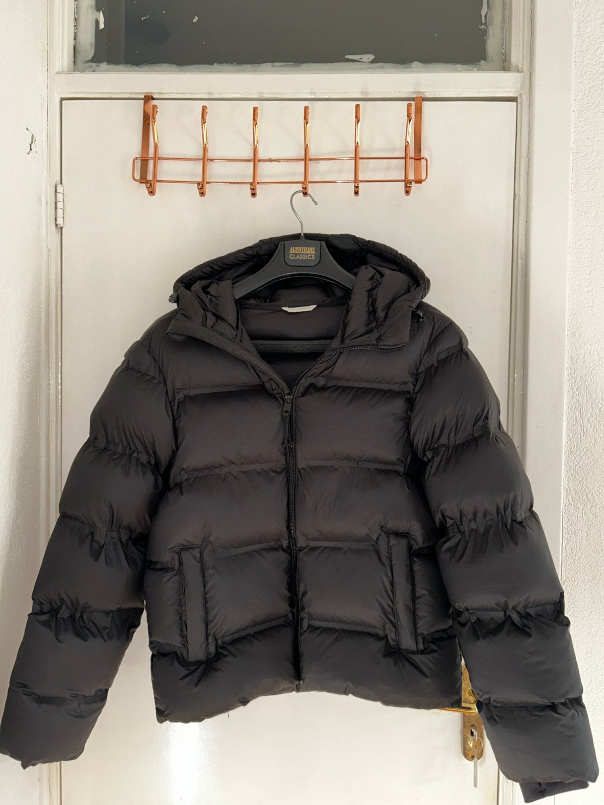 Zwarte Zara Puffer Jas Maat S, Ophalen of Verzenden, Zo goed als nieuw, Zwart