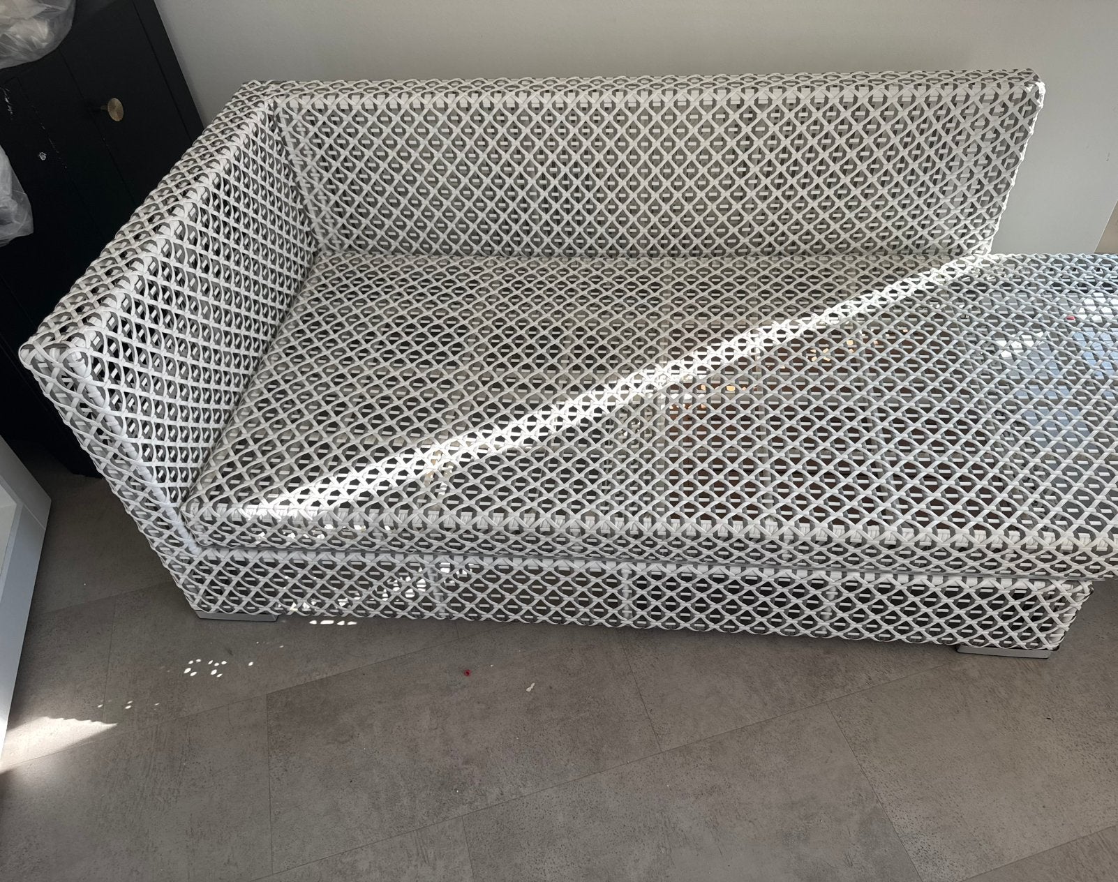 Luxe Artie Max Loungebank 200x85 Charcoal Antraciet met bon, Tuin en Terras, Ophalen, Kunststof, Gebruikt, Loungeset