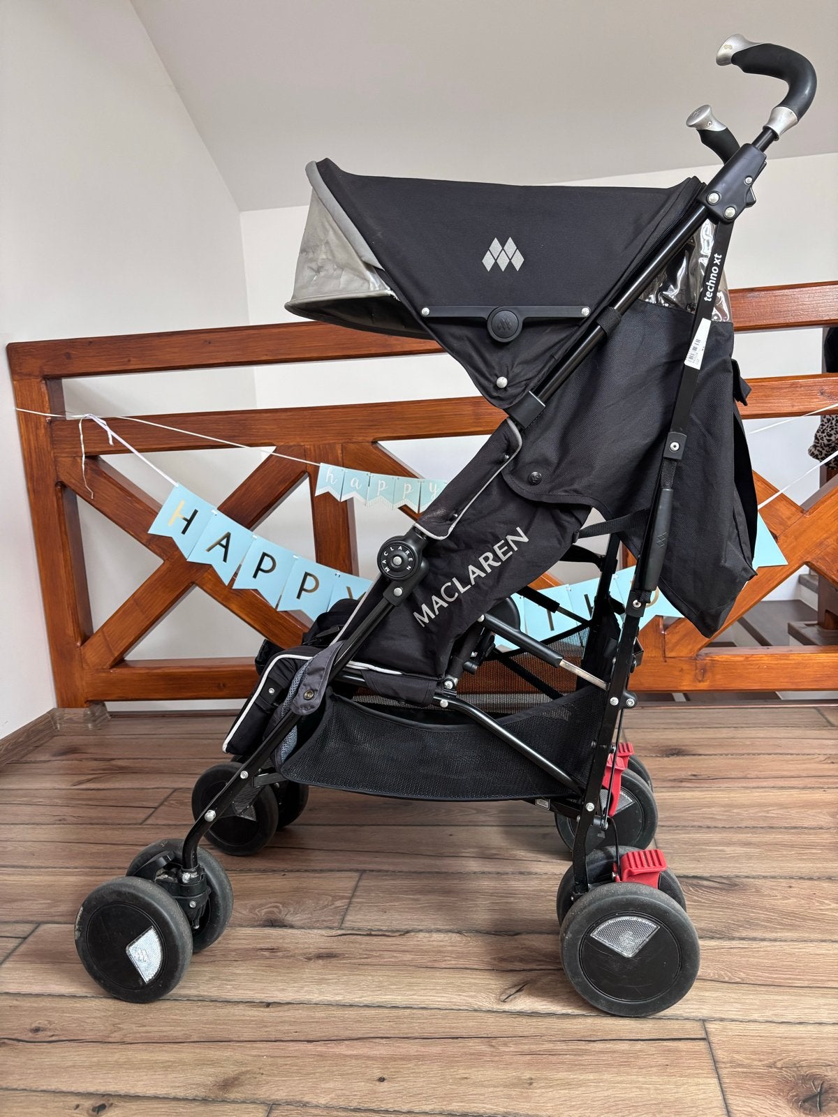 Maclaren Techno XT Buggy - Zwart, Kinderen en Baby's, Kinderwagens en Combinaties, Gebruikt, Verstelbare duwstang, Ophalen, Kinderwagen