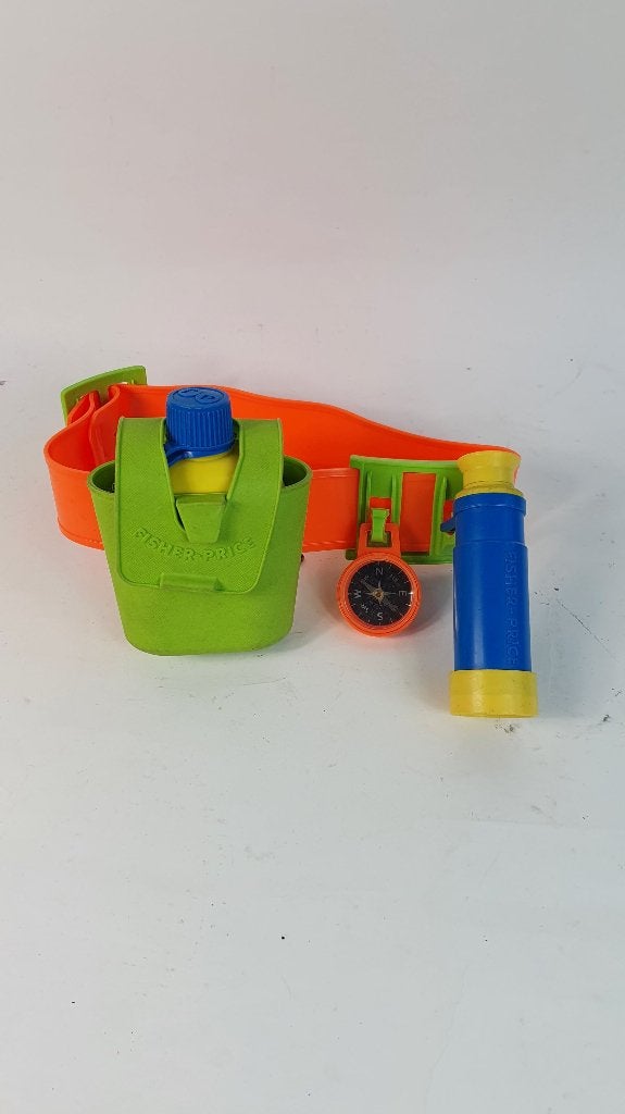 Vintage Fisher Price Hiking Set, wandel riem. Jaren 80. 7B13