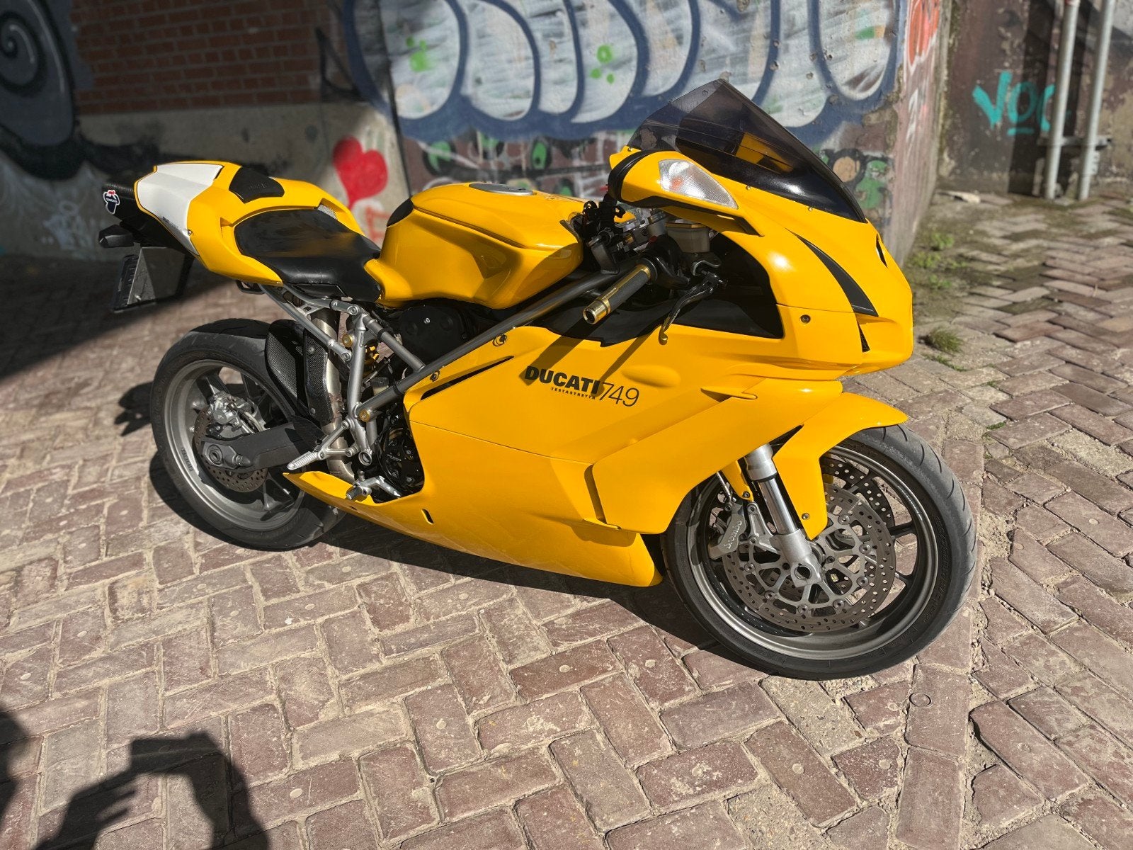 Ducati 749  Monoposto Termignoni km-stand 24450, Motoren, 2 cilinders, Motorrijbewijs A, Gebruikt, Super Sport