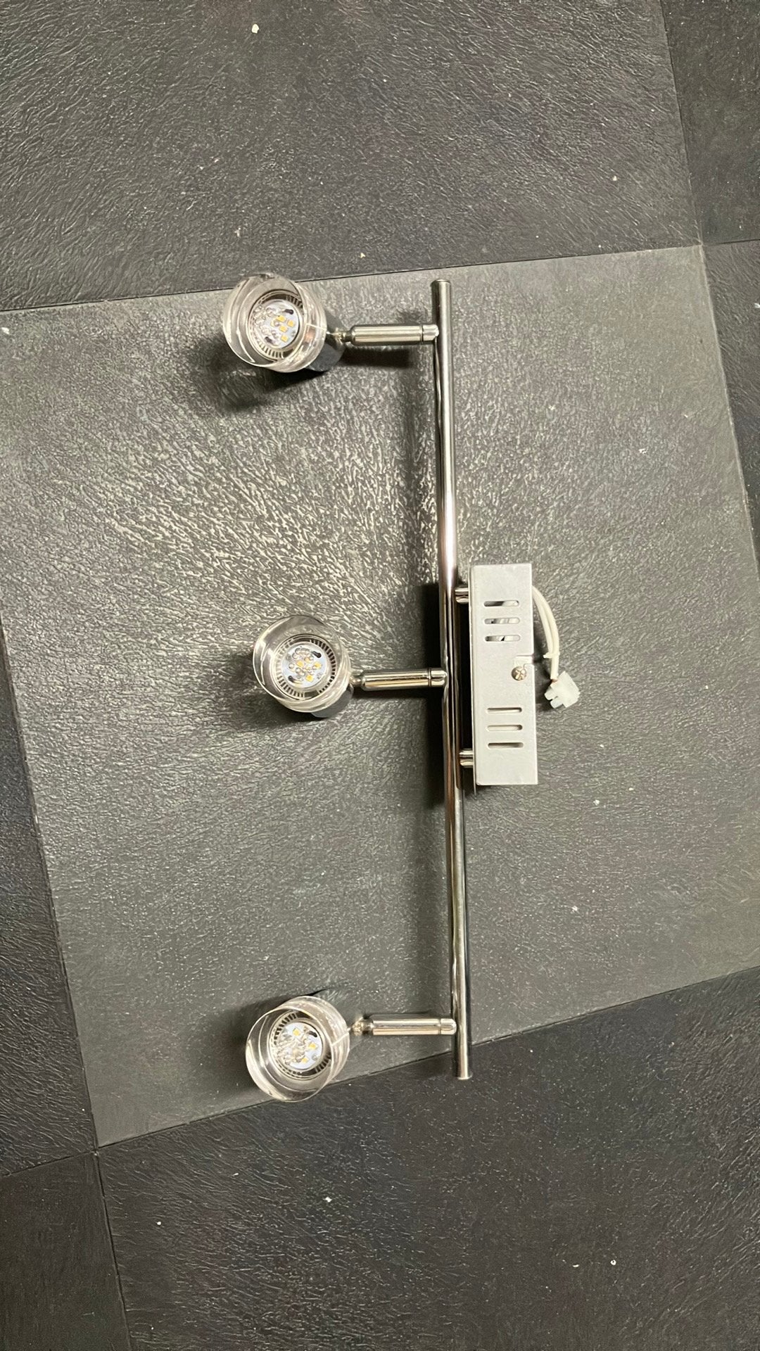 Moderne LED Opbouwspot - RVS met 3 Spots, Huis en Inrichting, Lampen | Spots, Gebruikt, Opbouwspot, Overige fittingen, LED