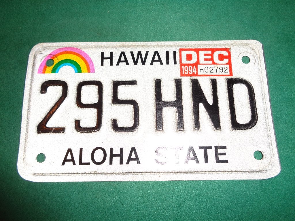 USA nummerbord Motor cycle origineel Hawaii, Verzenden