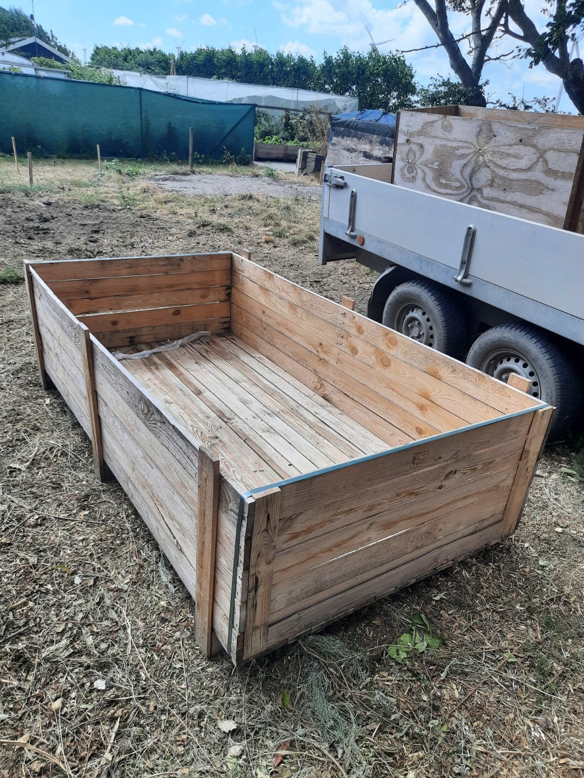 Te koop houten kist, Ophalen, Gebruikt, Hout