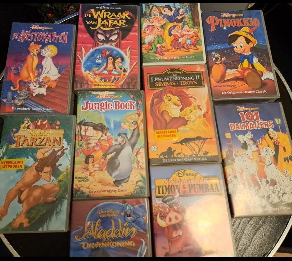 Disney VHS Collectie - 10 Klassieke Films, Gebruikt, Animatie, Verzamelbox, Alle leeftijden