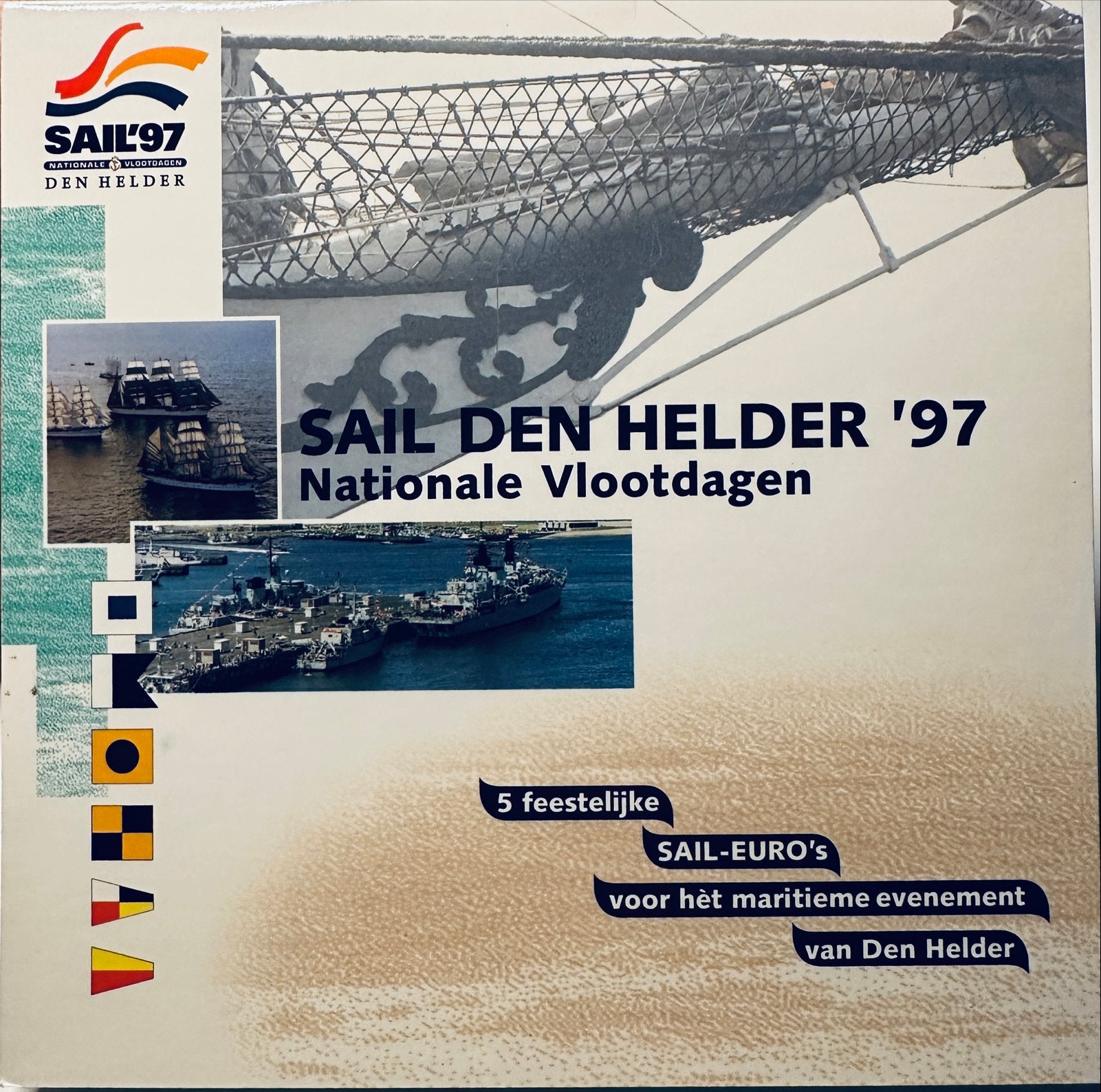 5 SAIL-EURO's Nationale Vlootdagen Sail Den Helder '97, Ophalen of Verzenden, Overige landen, 2 euro, Setje