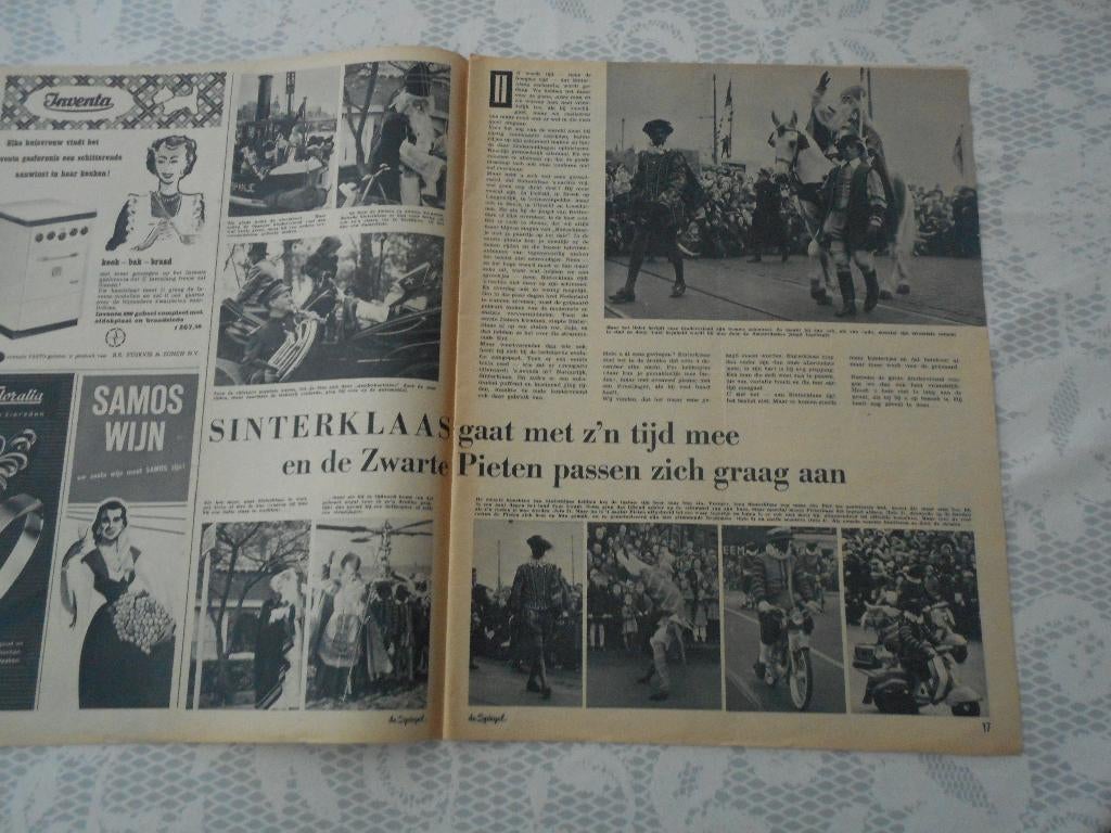 Sinterklaas. Gaat met tijd mee. 1959., Ophalen of Verzenden, 1940 tot 1960, Nederland, Knipsel(s)