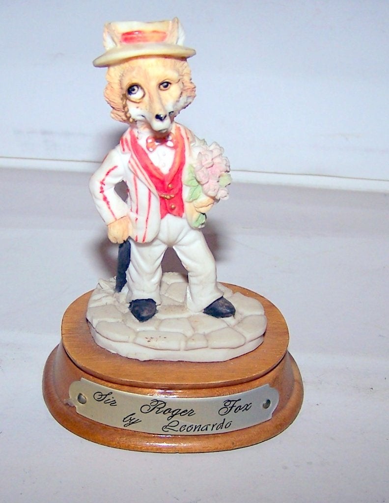 Vintage Little Nook village Sir Roger Fox by Leonardo beeld., Verzamelen, Beelden en Beeldjes, Ophalen of Verzenden, Nieuw, Fantasy