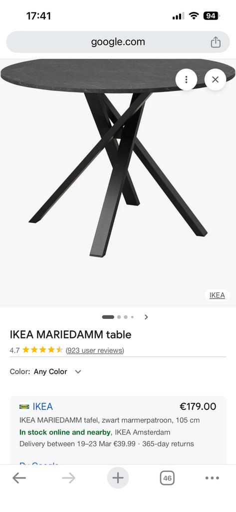 Round table, Ophalen, Zo goed als nieuw, Rechthoekig, 50 tot 100 cm