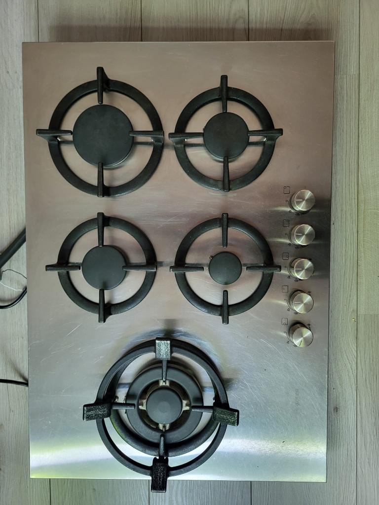 Bosch Kookplaat (gas/inbouw) met wokbrander, Ophalen, Gebruikt, Inbouw, Gas