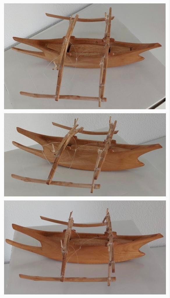 Leuke Indonesisch traditionele
kleine bootje houtsnijwerk, Antiek en Kunst, Kunst | Beelden en Houtsnijwerken, Overige onderwerpen